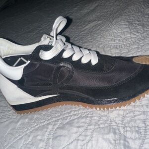 Flow runner in nylon and suede